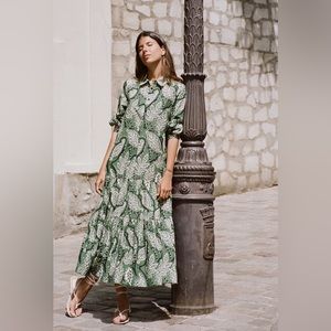 Zara printed midi dress - size small